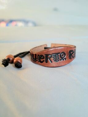 Puerto Rico Leather Adjustable Bracelet